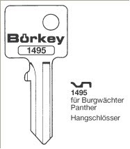 Afbeelding van Borkey 1495 Cilindersleutel voor BURG VORH.SCH