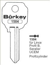 Afbeelding van Borkey 1504 Cilindersleutel voor LINCE B