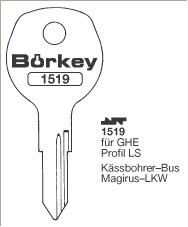Afbeelding van Borkey 1519 Cilindersleutel voor GHE