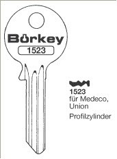 Afbeelding van Borkey 1523 Cilindersleutel voor UNION, MEDECO