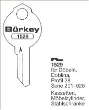 Afbeelding van Borkey 1529 Cilindersleutel voor DÖBELN 28