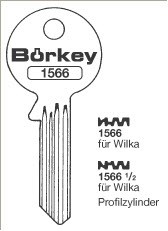 Afbeelding van Borkey 1566½ Cilindersleutel voor WILKA PR.
