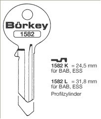 Afbeelding van Borkey 1582K Cilindersleutel voor ESS
