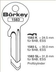 Afbeelding van Borkey 1583K Cilindersleutel voor ESS, N II