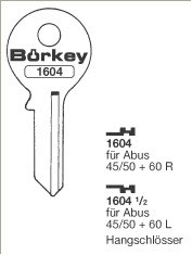 Afbeelding van Borkey 1604½ Cilindersleutel voor ABUS