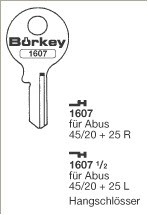 Afbeelding van Borkey 1607½ Cilindersleutel voor ABUS