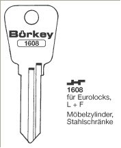 Afbeelding van Borkey 1608 Cilindersleutel voor LOWE+FLETCHER