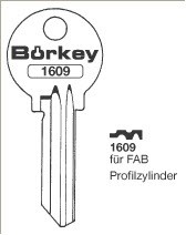 Afbeelding van Borkey 1609 Cilindersleutel voor FAB
