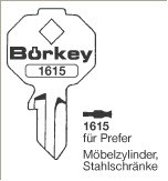 Afbeelding van Borkey 1615 Cilindersleutel voor PREFER
