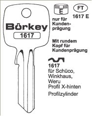 Afbeelding van Borkey 1617 Cilindersleutel voor WERU TÜR