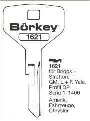 Afbeelding van Borkey 1621 Cilindersleutel voor YALE, GM