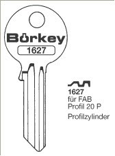 Afbeelding van Borkey 1627 Cilindersleutel voor FAB