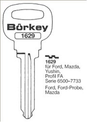 Afbeelding van Borkey 1629 Cilindersleutel voor FORD PROBE