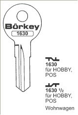 Afbeelding van Borkey 1630½ Cilindersleutel voor WOHNWAGEN