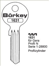 Afbeelding van Borkey 1631 Cilindersleutel voor GERA
