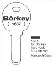 Afbeelding van Borkey 1637 Cilindersleutel voor VORHANGSCHL.