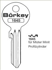 Afbeelding van Borkey 1645 Cilindersleutel voor MISTER MINIT