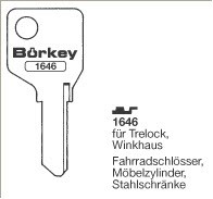 Afbeelding van Borkey 1646 Cilindersleutel voor TRELOCK