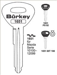 Afbeelding van Borkey 1651 Cilindersleutel voor MAZDA XEDOS