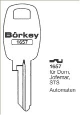 Afbeelding van Borkey 1657 Cilindersleutel voor STS, DOM
