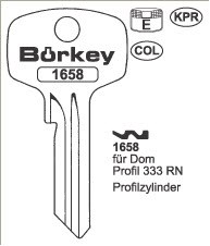 Afbeelding van Borkey 1658 Cilindersleutel voor DOM