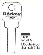Afbeelding van Borkey 1660 Cilindersleutel voor MLM MÖBEL