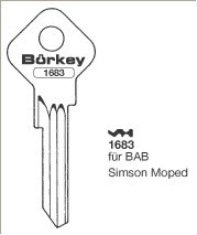 Afbeelding van Borkey 1683 Cilindersleutel voor BAB