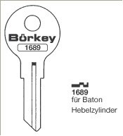 Afbeelding van Borkey 1689 Cilindersleutel voor BATON HEBELZ.