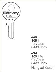 Afbeelding van Borkey 1691½ Cilindersleutel voor ABUS