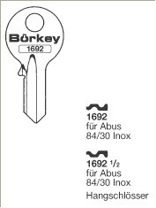 Afbeelding van Borkey 1692½ Cilindersleutel voor ABUS