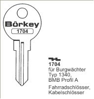 Afbeelding van Borkey 1704 Cilindersleutel voor BURGWÄCHTER