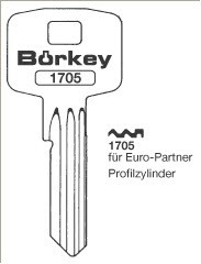 Afbeelding van Borkey 1705 Cilindersleutel voor EURO PARTNER