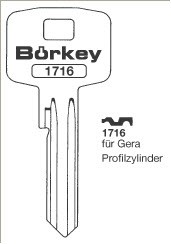 Afbeelding van Borkey 1716 Cilindersleutel voor GERA