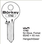 Afbeelding van Borkey 1742 Cilindersleutel voor ABUS