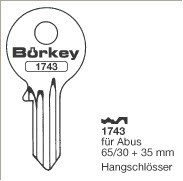 Afbeelding van Borkey 1743 Cilindersleutel voor ABUS