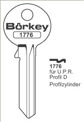 Afbeelding van Borkey 1776 Cilindersleutel voor U.P.R.