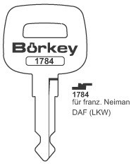 Afbeelding van Borkey 1784 Cilindersleutel voor NEIMAN (DAF)