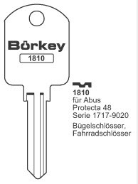 Afbeelding van Borkey 1810 Cilindersleutel voor ABUS