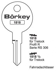 Afbeelding van Borkey 1818 Cilindersleutel voor TRELOCK