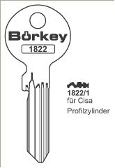 Afbeelding van Borkey 1822 1 Cilindersleutel voor CISA