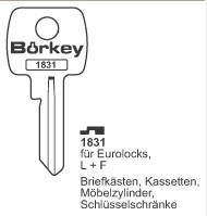 Afbeelding van Borkey 1831 Cilindersleutel voor EURO-LOCKS