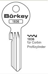 Afbeelding van Borkey 1836 Cilindersleutel voor CORBIN