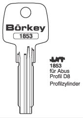 Afbeelding van Borkey 1853 Cilindersleutel voor ABUS PROF. D8