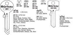 Afbeelding van Borkey 201½L Cilindersleutel voor CES ETC.