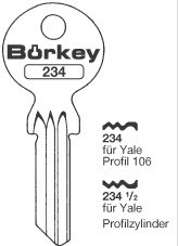 Afbeelding van Borkey 234½ Cilindersleutel voor YALE