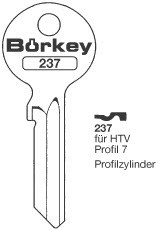 Afbeelding van Borkey 237 Cilindersleutel voor HTV 07