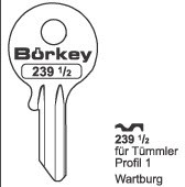 Afbeelding van Borkey 239½ Cilindersleutel voor TUEMMLER 1