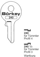 Afbeelding van Borkey 240½ Cilindersleutel voor TUEMMLER 3