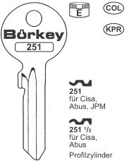 Afbeelding van Borkey 251½ Cilindersleutel voor CISA 27 MM