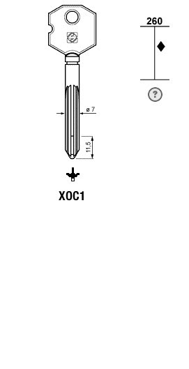 Afbeelding van Silca Stersleutel ijzer XOC1